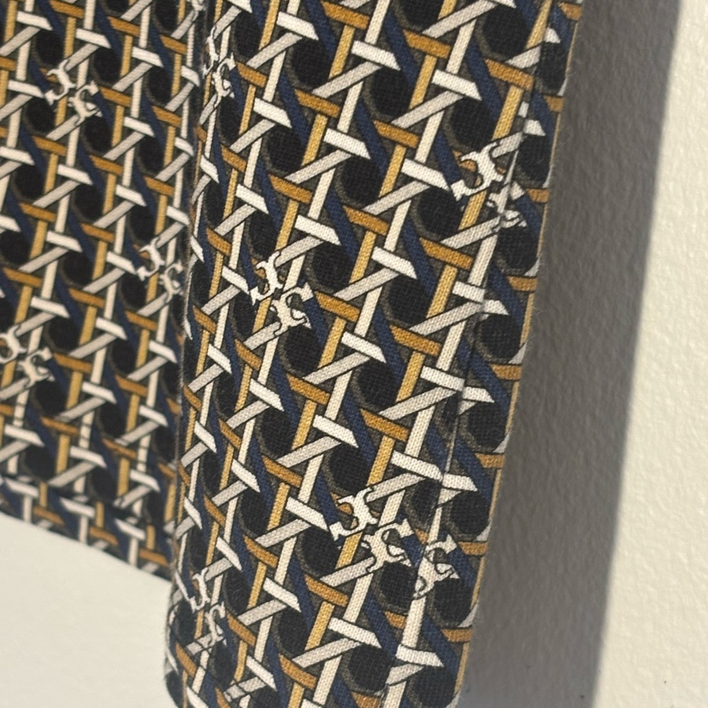 Tory Burch Black and White Geometric Short Sleeve Top - Picture 5 of 10